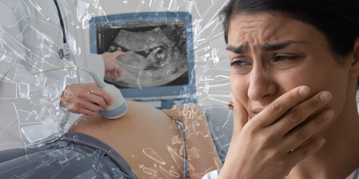 Woman getting ultrasound