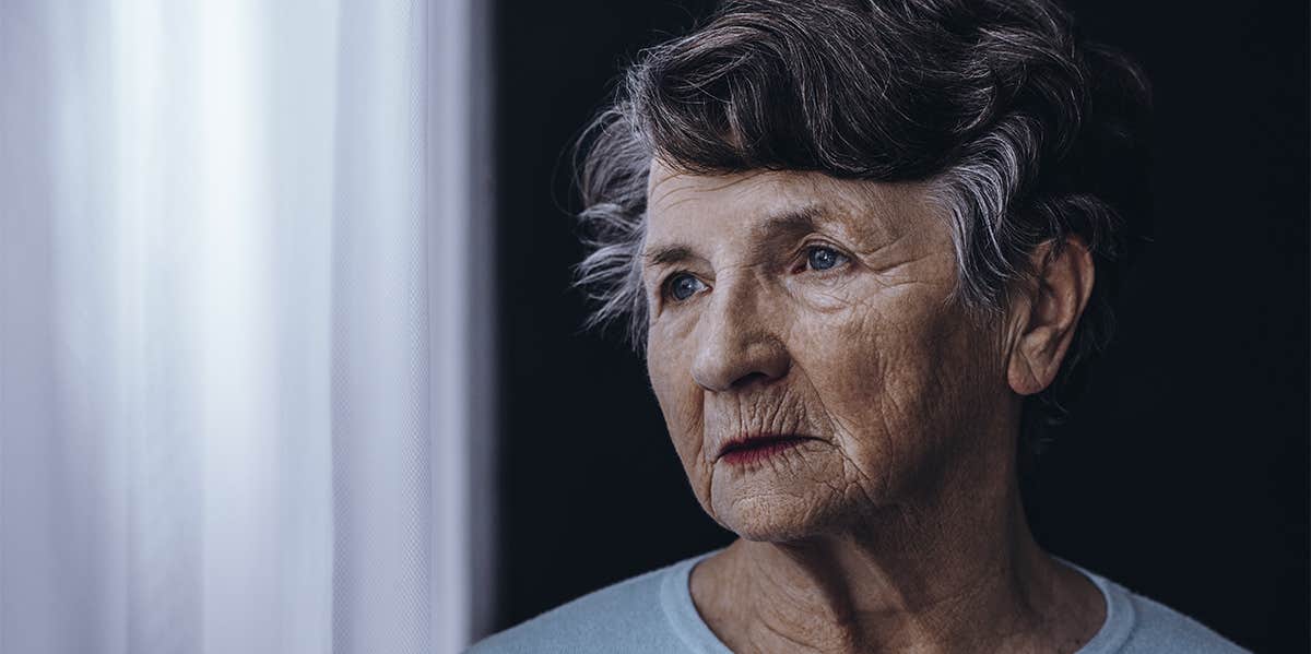 My Mother Only Likes Me When She Thinks I'm Someone Else elderly woman looking out window