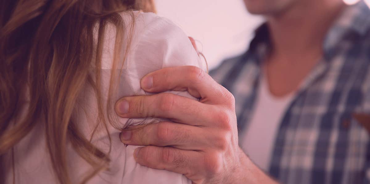 I Joined a Popular Incel Forum — Here’s What They Really Think of Women man holding tied to a woman's arm