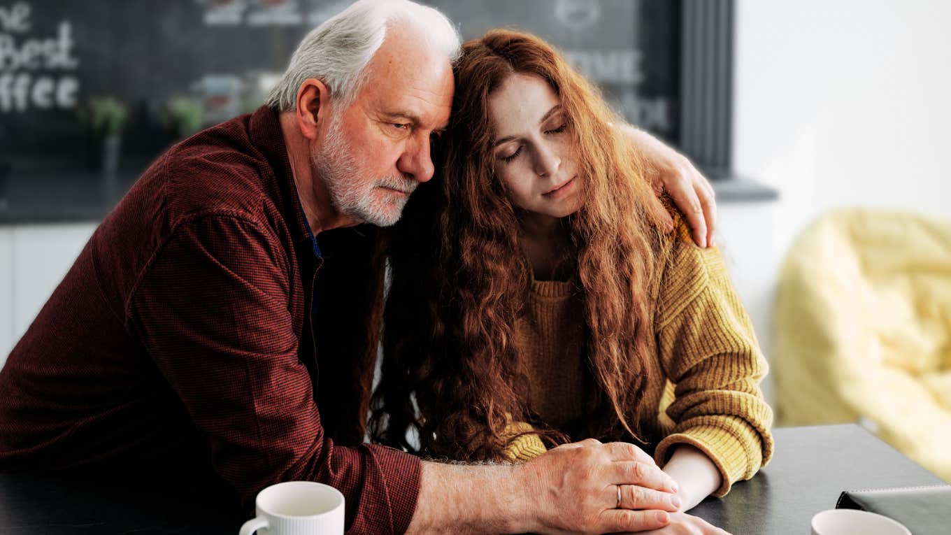 How To Help Your Child Who Is Addicted, When You Are An Addict In Recovery Father comforting daughter through pieces of her addiction