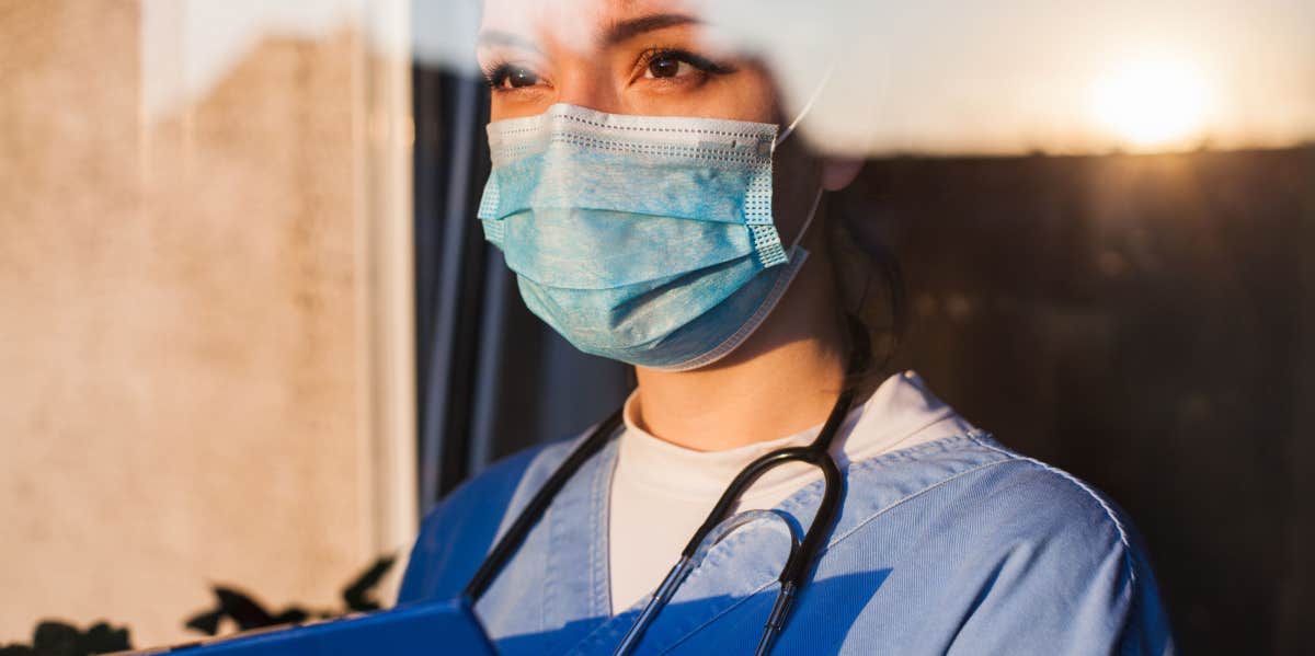 nurse in a mask