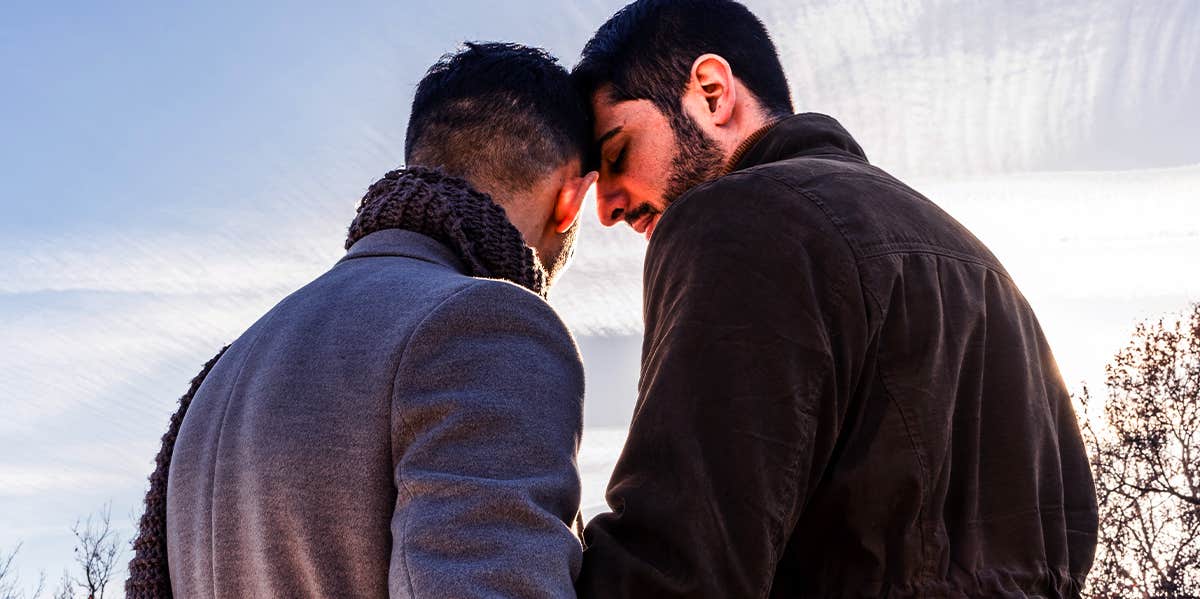 two men embracing