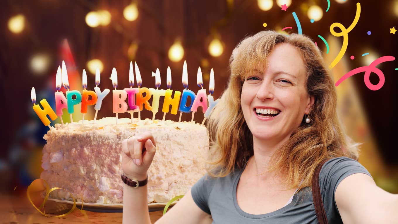 I Spent My 40th Birthday In A Domestic Violence Shelter woman celebrating her 40th birthday
