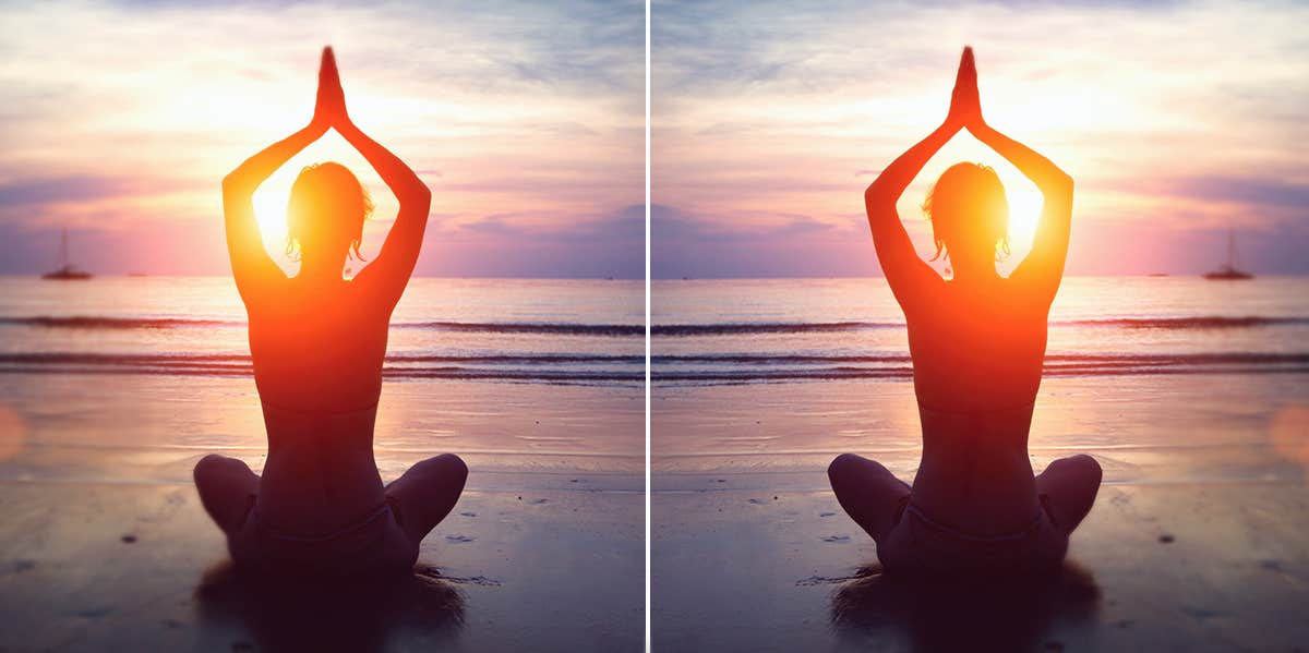 woman performing yoga