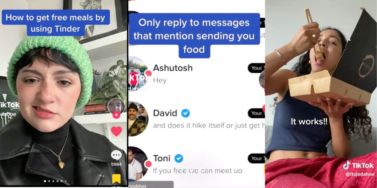 I Use Dating Apps To Get Men To Send Me Free Food Without Ever Meeting Them Angelica on TikTok, Jo on TikTok