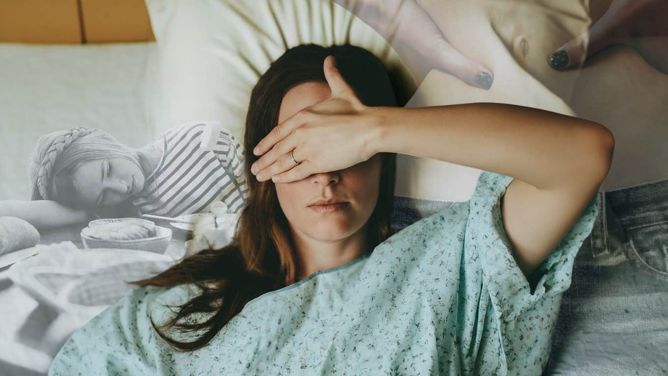I Was Starving Myself To Death And Didn't Even Realize It Girl in hospital cover her eyes