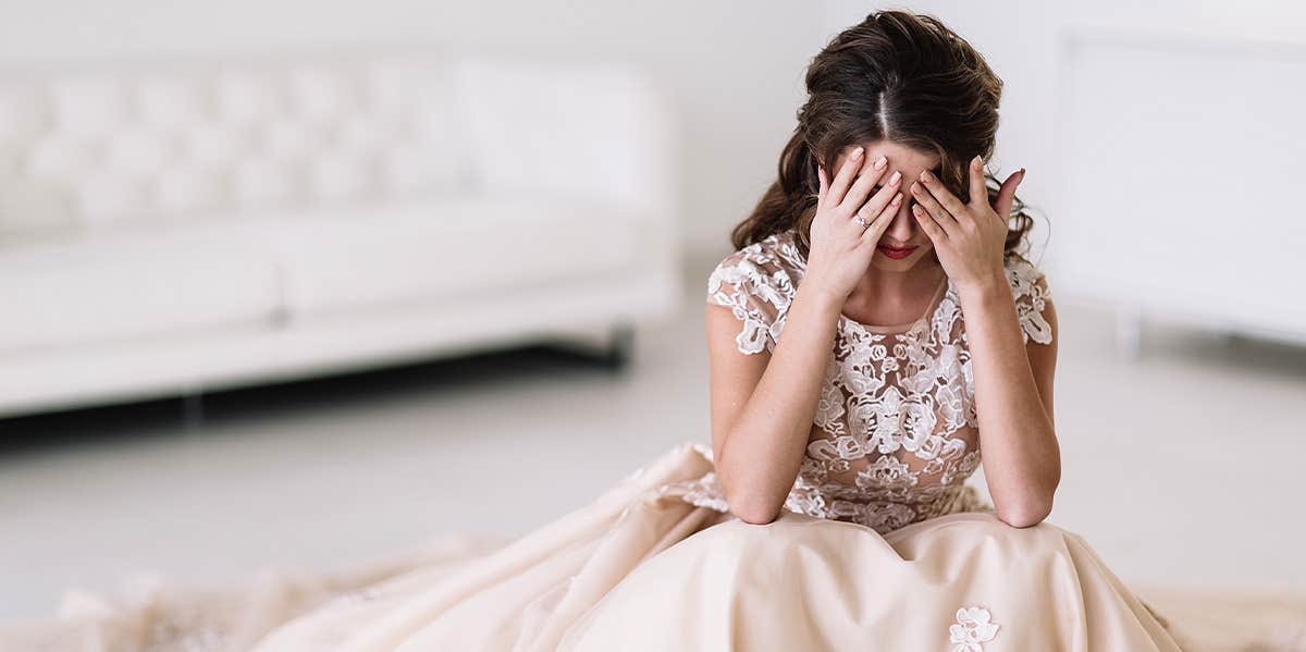 bride crying