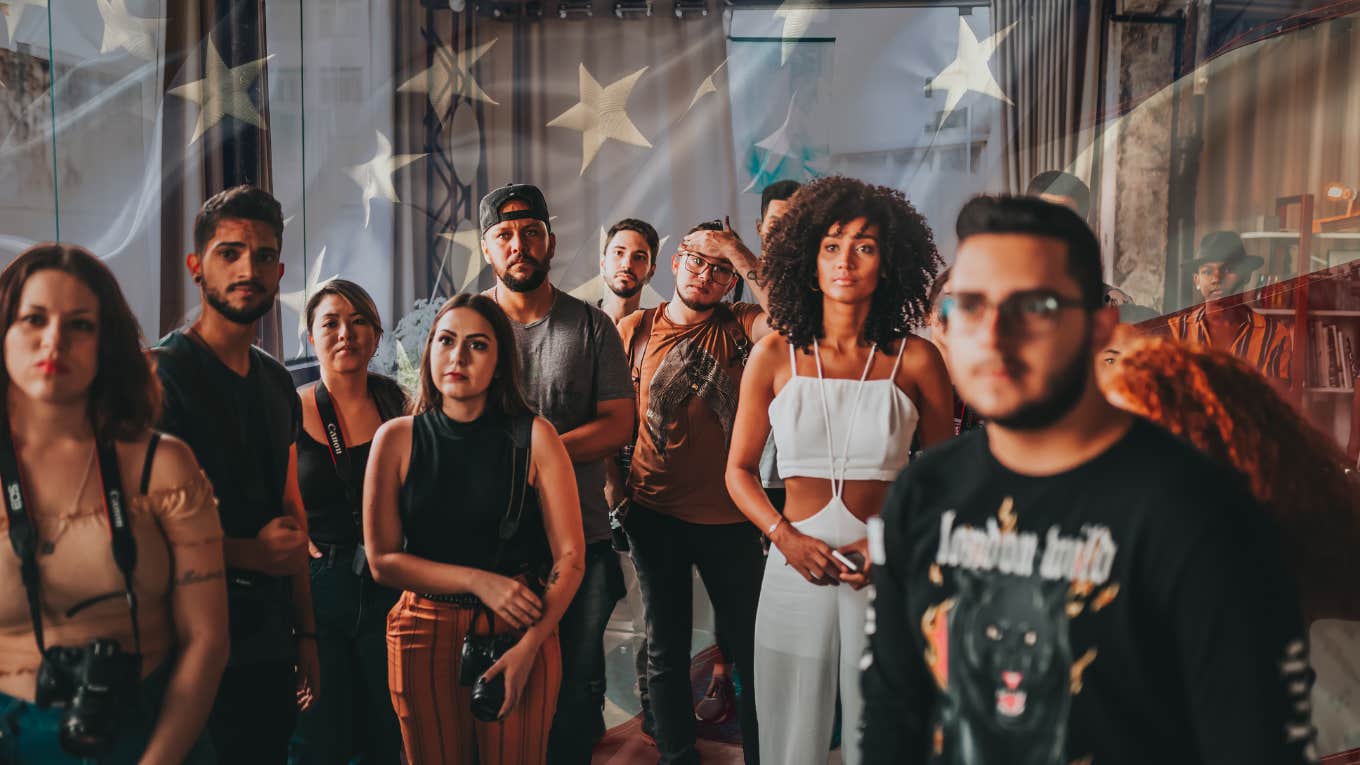 Group of multiracial people standing