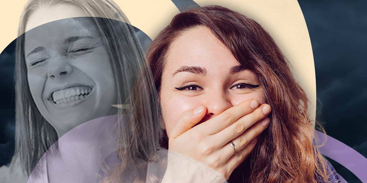 People With This Type Of Humor Are More Intelligent, According To Research Woman covering her laugh
