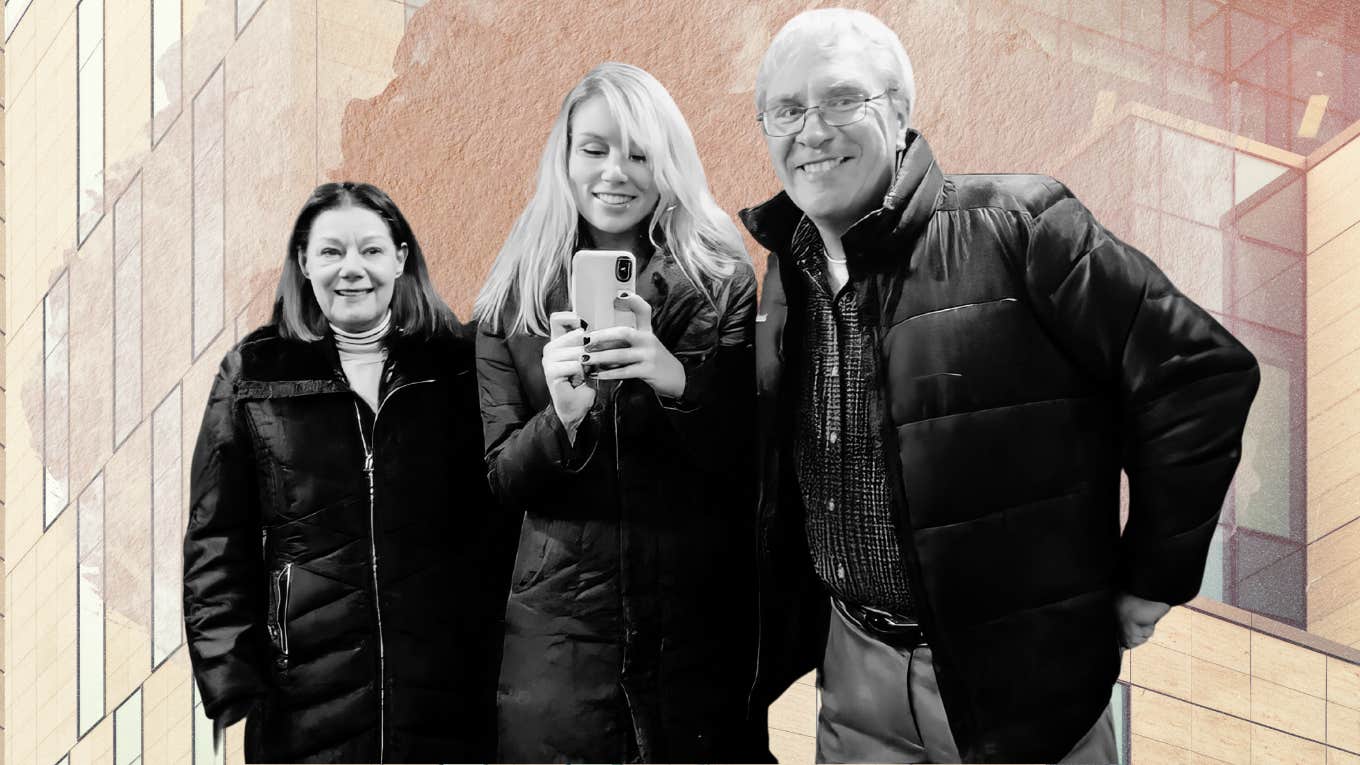 Author with her parents 