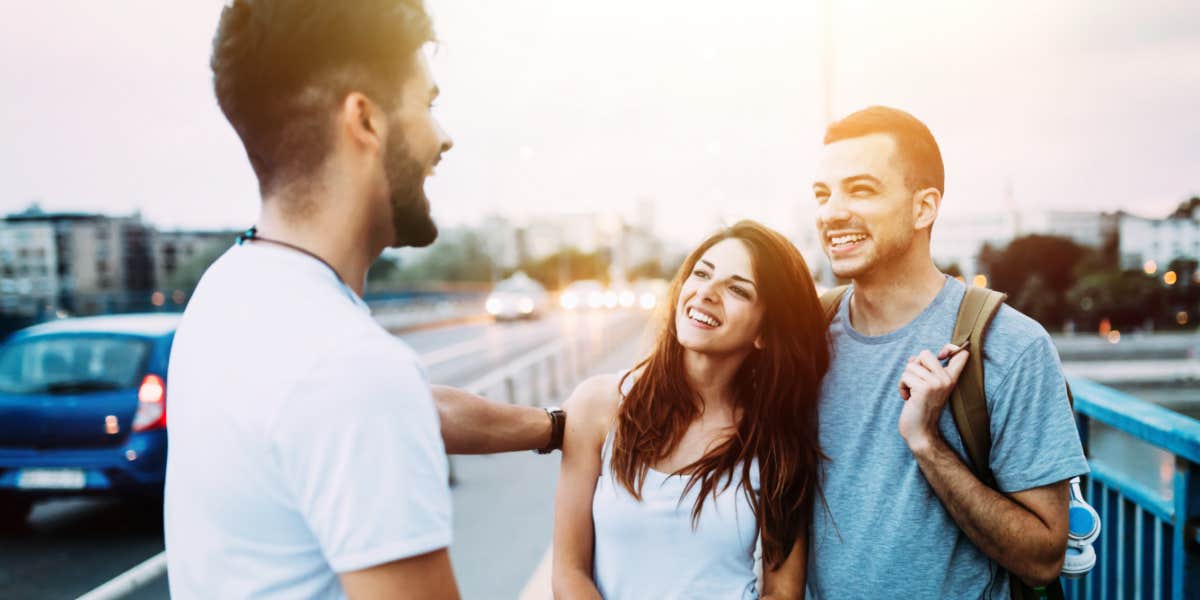 What to do when you're in love with two men woman with two men