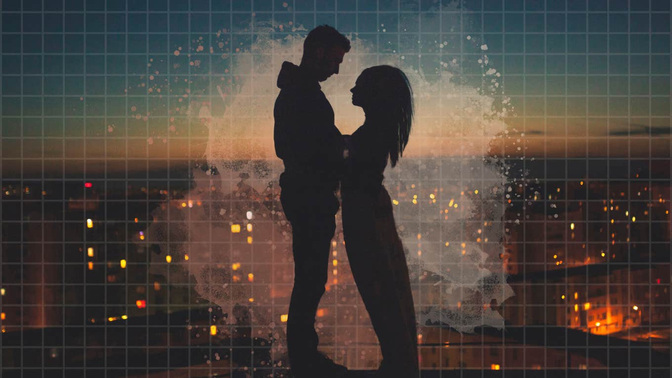 Inflationary Times Call For Old School Love Couple silhouette