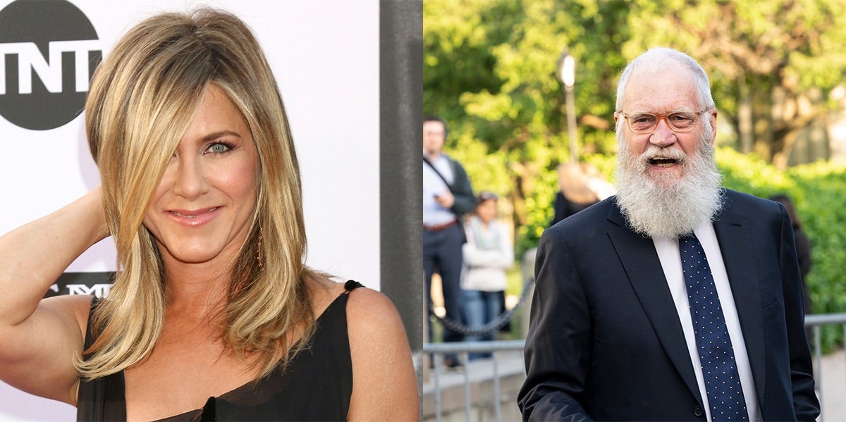 Jennifer Aniston and David Letterman