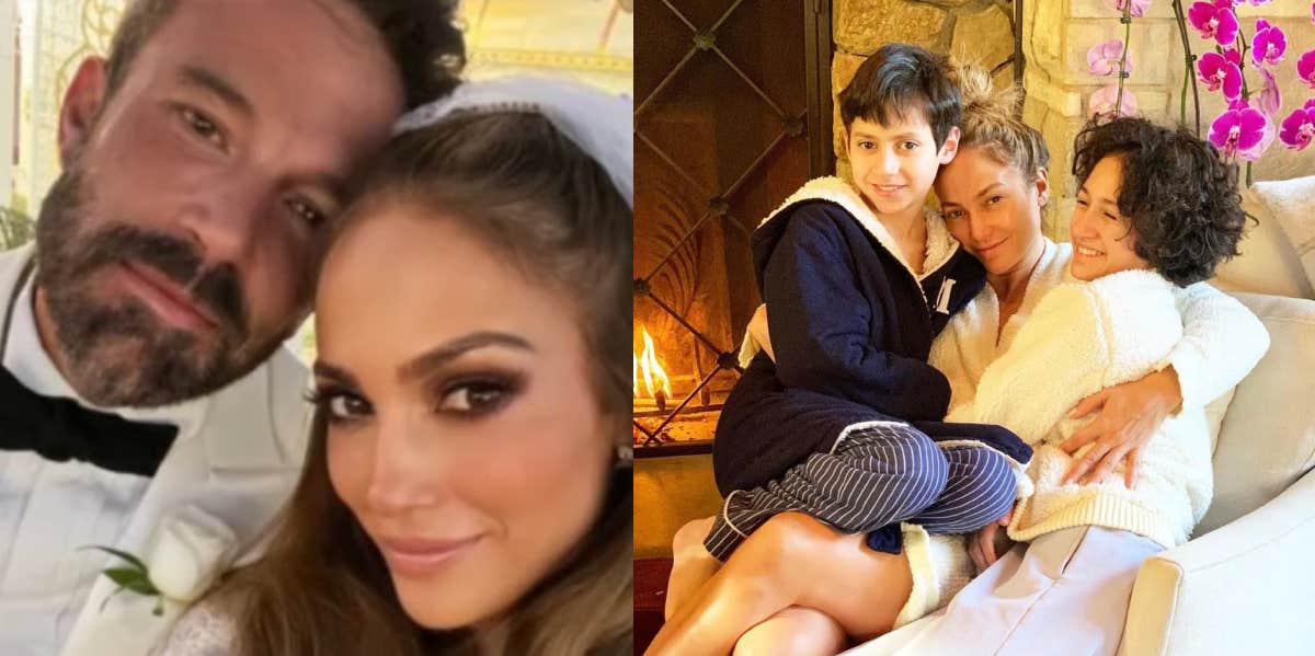 Jennifer Lopez, Ben Affleck, Emme Maribel Muñiz, Maximilian David Muñiz