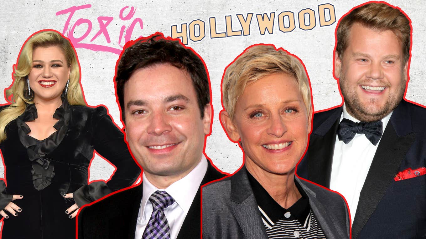 The Jimmy Fallon Allegations Aren't Surprising Because It's How The Entertainment Industry Operates Kelly Clarkson, Jimmy Fallon, Ellen DeGeneres, James Corden