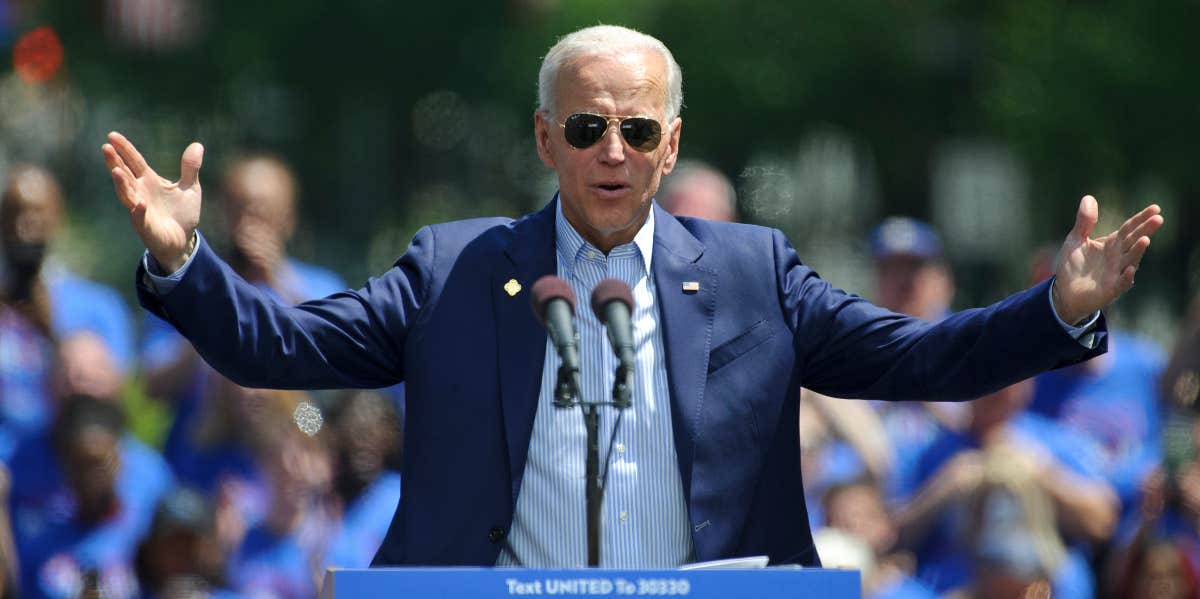 Joe Biden with arms out