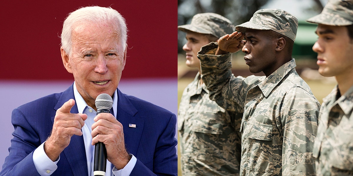 President Joe Biden, Service members