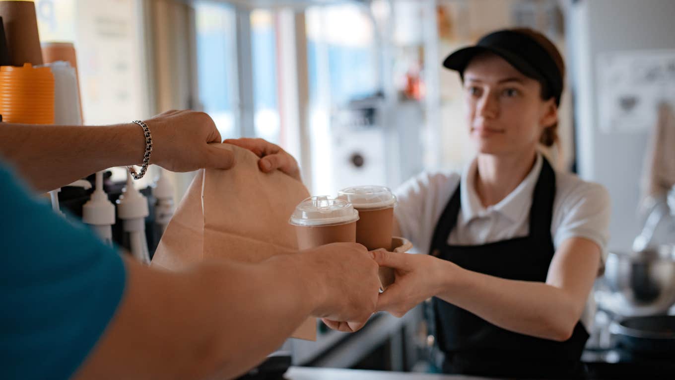 woman working at a fast food restaurant