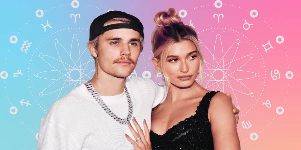 Justin And Hailey Bieber Astrological Compatibility justin bieber hailey bieber zodiac wheel