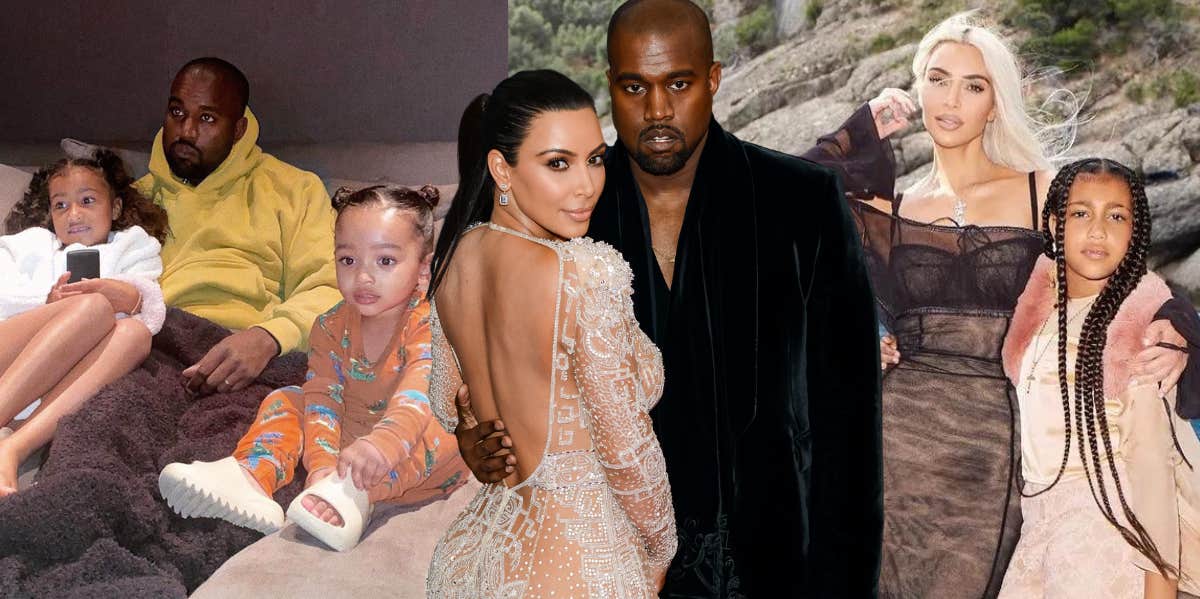 Kanye West, Kim Kardashian, Chicago West, North West