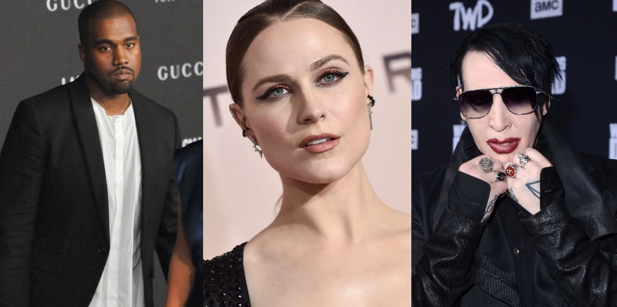 How Kanye West's Marilyn Manson Collab Hurts Evan Rachel Wood & Sexual Assault Survivors Kanye West Evan Rachel Wood Marilyn Manson