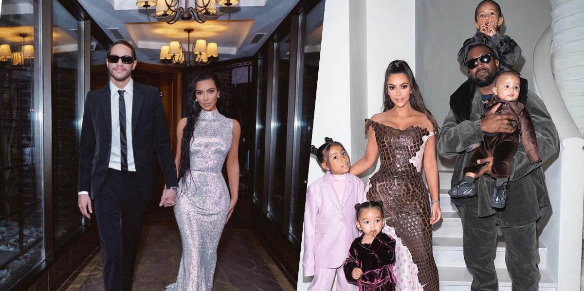 How Kanye West Really Feels About Pete Davidson Hanging Out With His Kids Kanye West, Pete Davidson, and Kim Kardashian