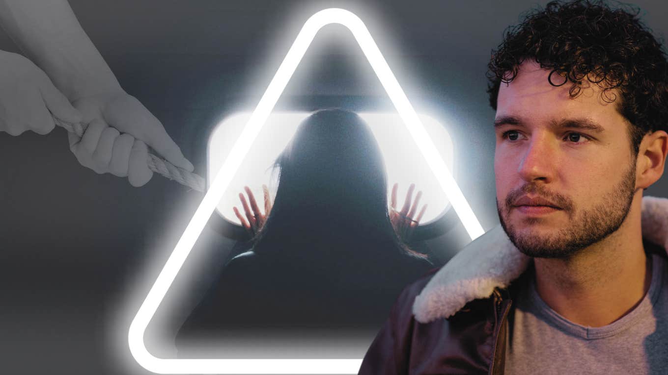 The 'Karpman Drama Triangle' Perfectly Explains Why It’s Hard To Leave A Narcissist Woman stuck in a narcissists triangle