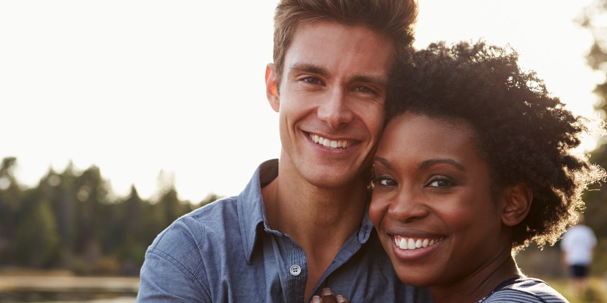 smiling man and woman