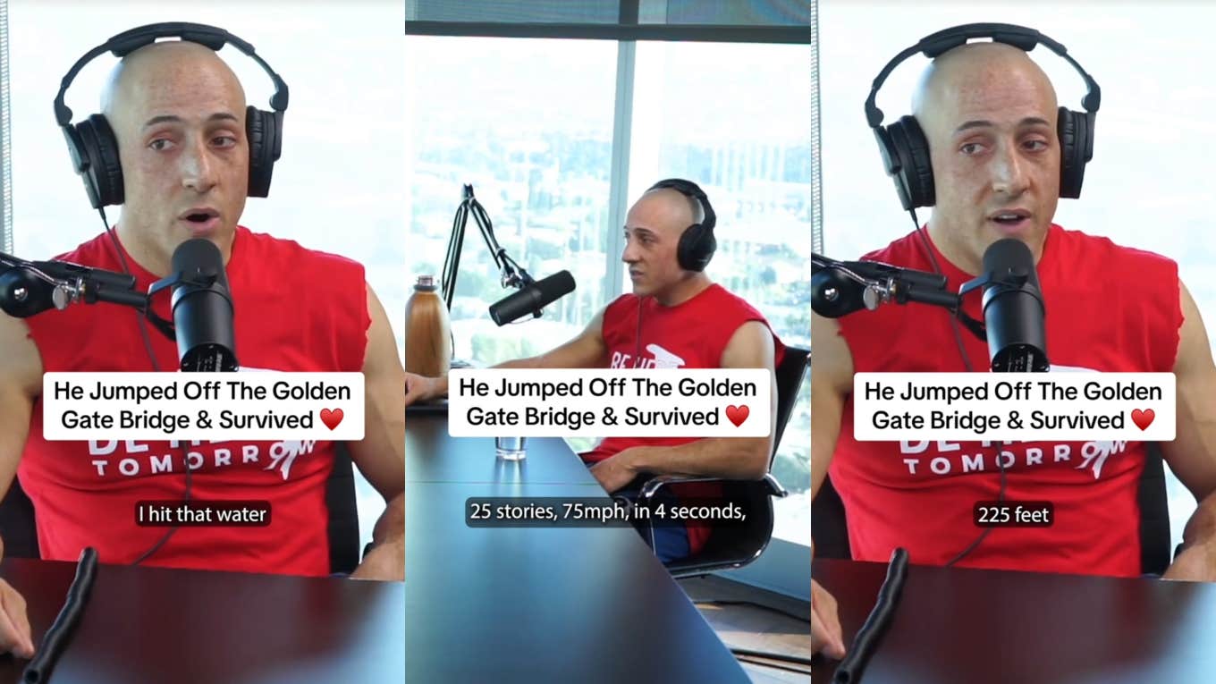 Kevin Hines Shares His Story Of Jumping From The Golden Gate Bridge Kevin Hines telling his story on Mark Dohner's podcast