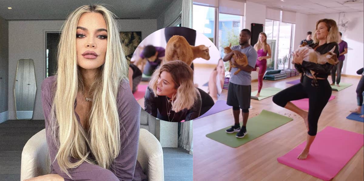 Khloe Kardashian, goat yoga