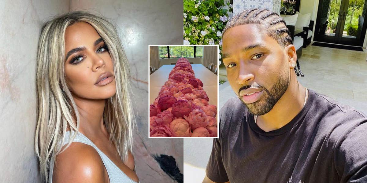 Khloe Kardashian, Tristan Thompson, flowers