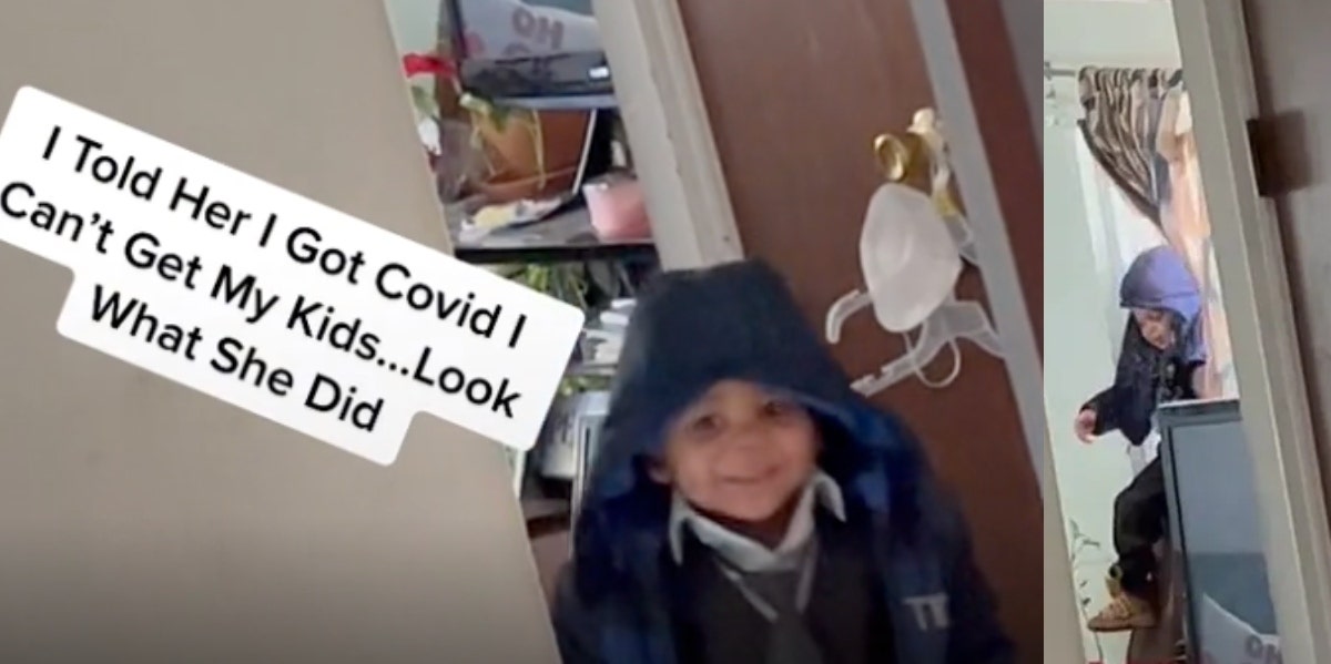 Video Allegedly Shows Mom Sneaking Kid Into Dad's House After He Said He Had COVID