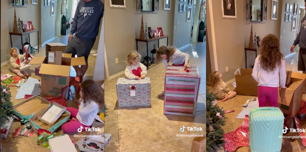 Girl Throws Tantrum After Being Gifted A Suitcase For Christmas Kids, Christmas