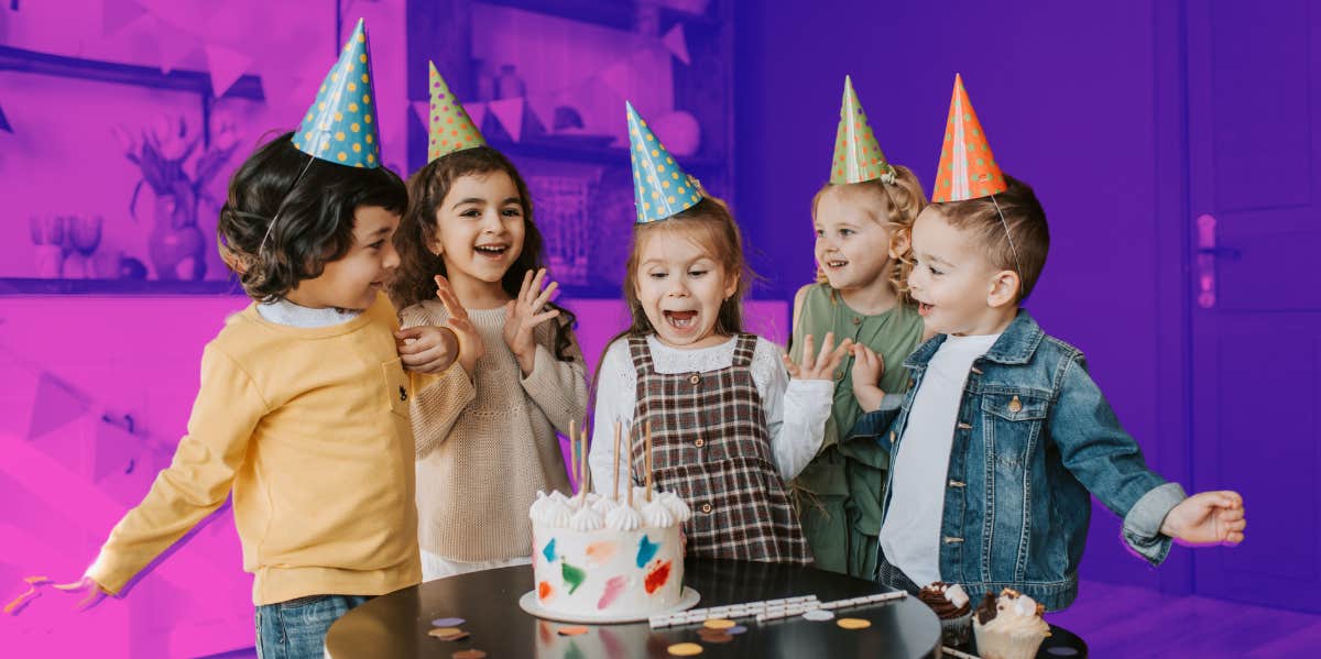 Kids at a birthday party