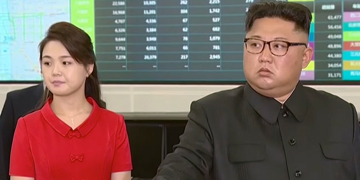 Ri Sol-ju and Kim Jong-un