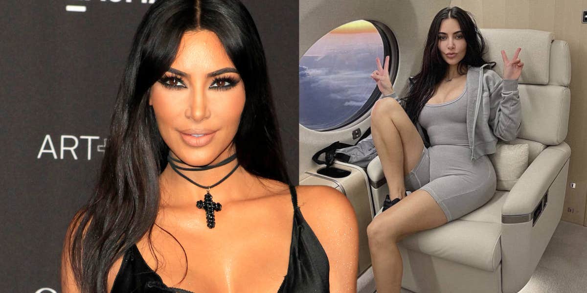 Kim Kardashian Says She's 'Realistic' About Climate Change After Private Jet Controversy Kim Kardashian, private jet
