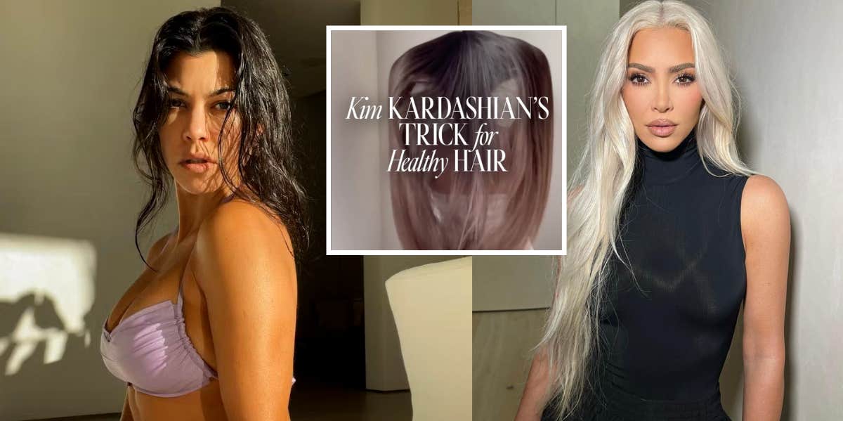 What Kim Kardashian Uses On Her Hair To Keep It Healthy Kourtney Kardashian, Kim Kardashian