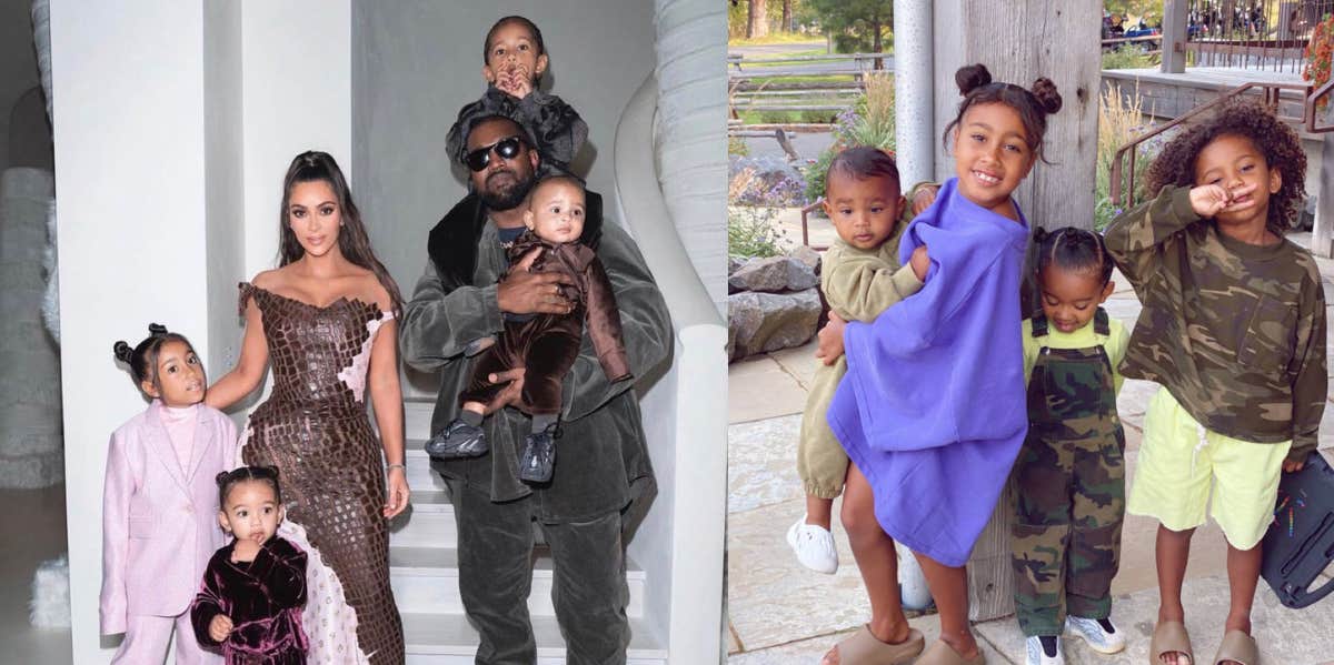 Kim Kardashian, Kanye West, North West, Chicago West, Psalm West, Saint West