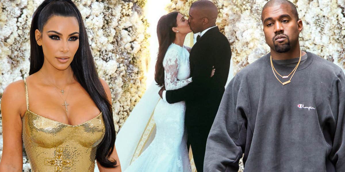 kim kardashian wedding dress back kanye