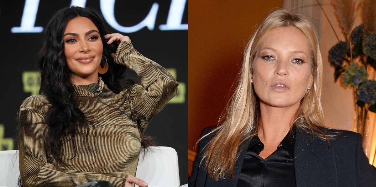 Kate Moss and Kim Kardashian