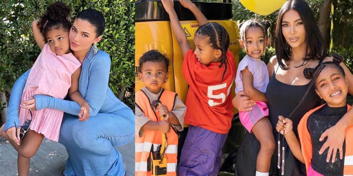 Kylie Jenner, Stormi Webster, Kim Kardashian, West kids