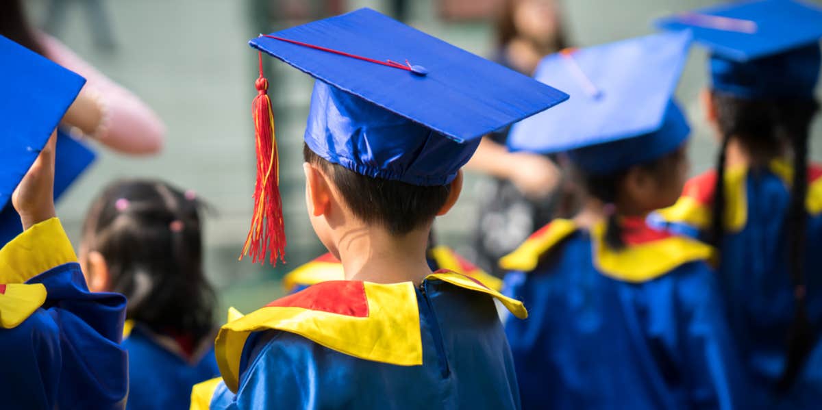 kindergartener, graduation, speech 