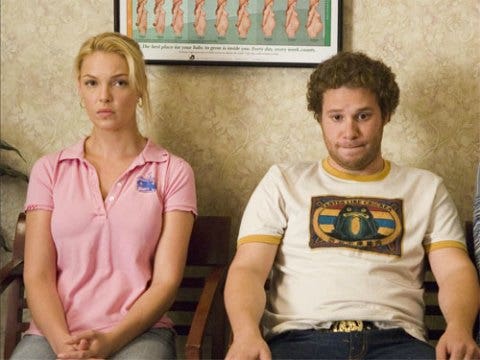 Katherine Heigl and Seth Rogen in Knocked Up