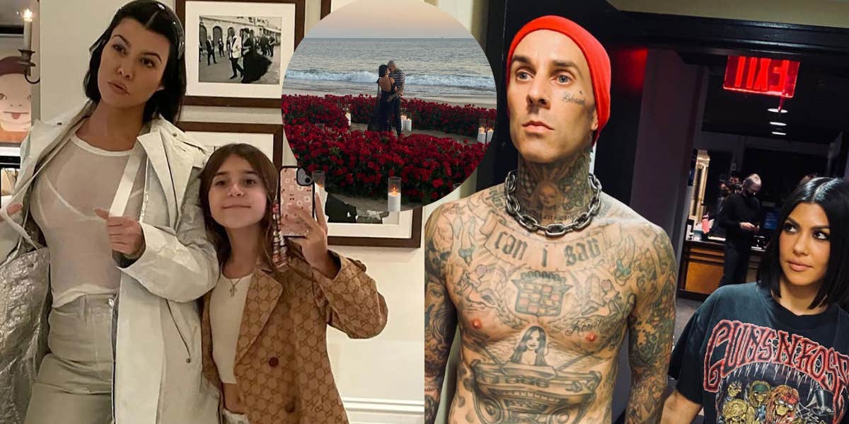 Travis Barker, Kourtney Kardashian, Penelope Disick