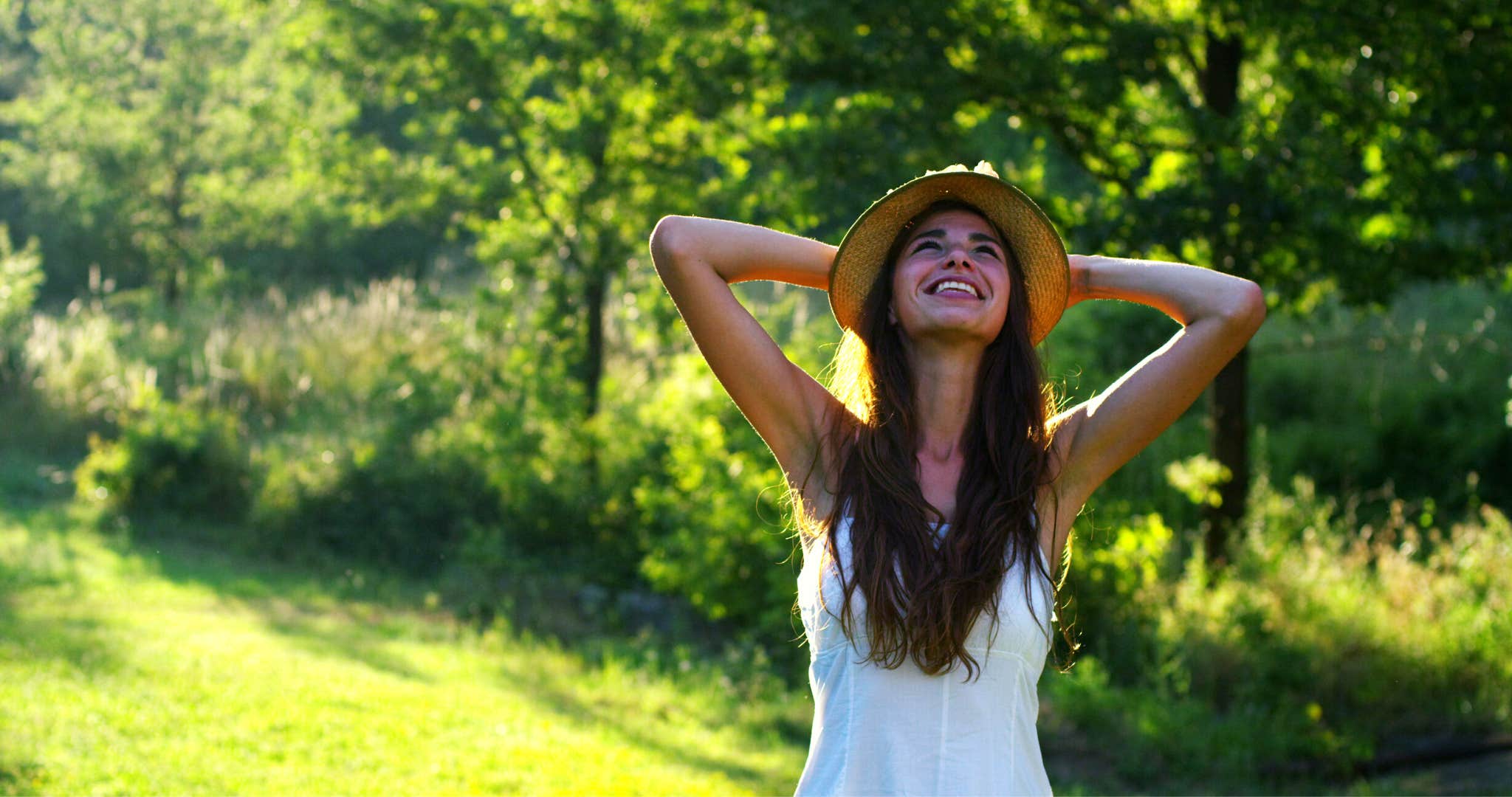 woman in the woods