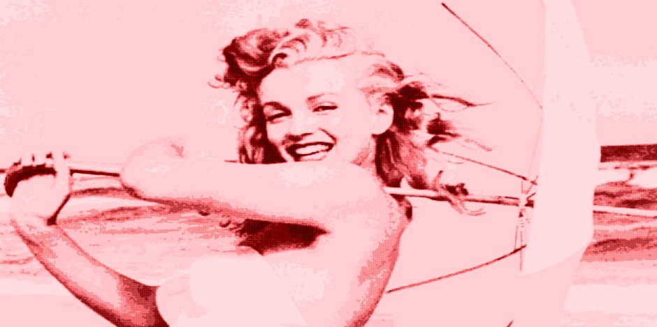 happy Marilyn Monroe
