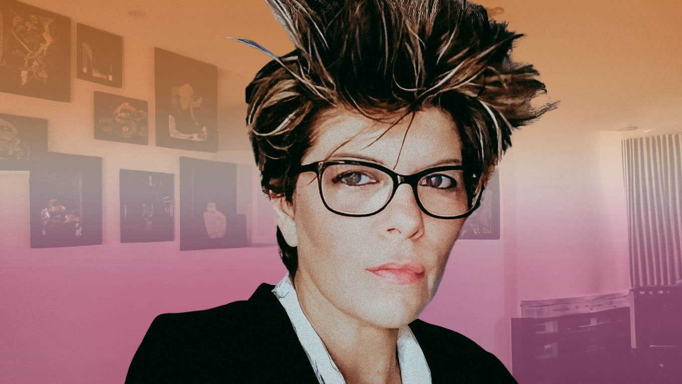 How I Finally, Blissfully Realized I Was An Asexual Lesbian In My 60s Author stoically looking at camera