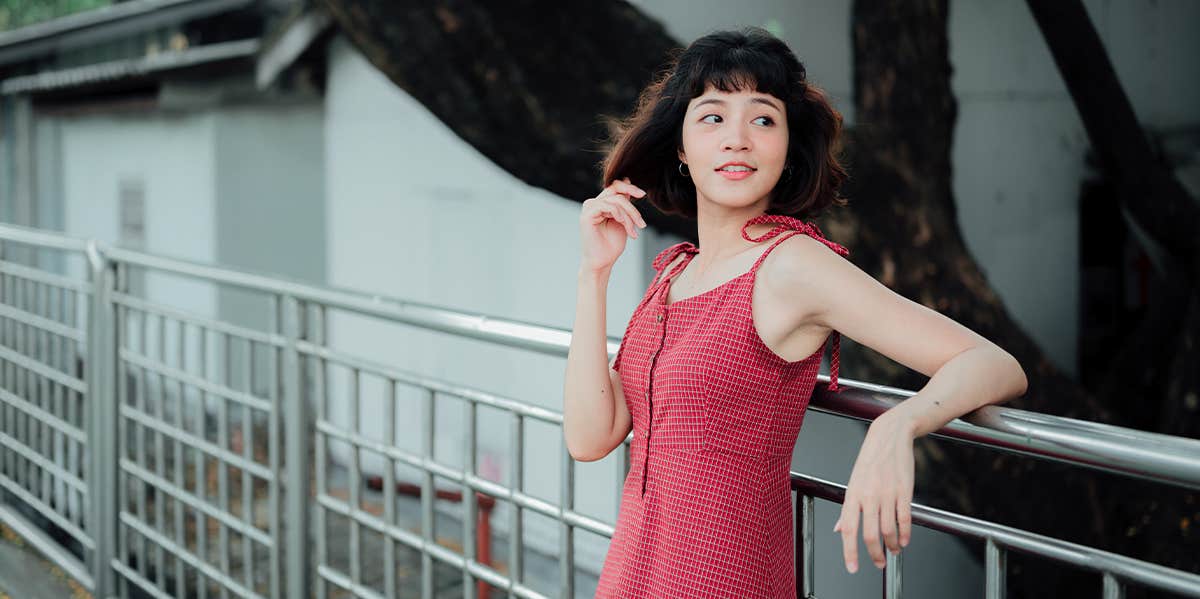 Guys, Learn To Give “The Girl Next Door” A Chance woman outside