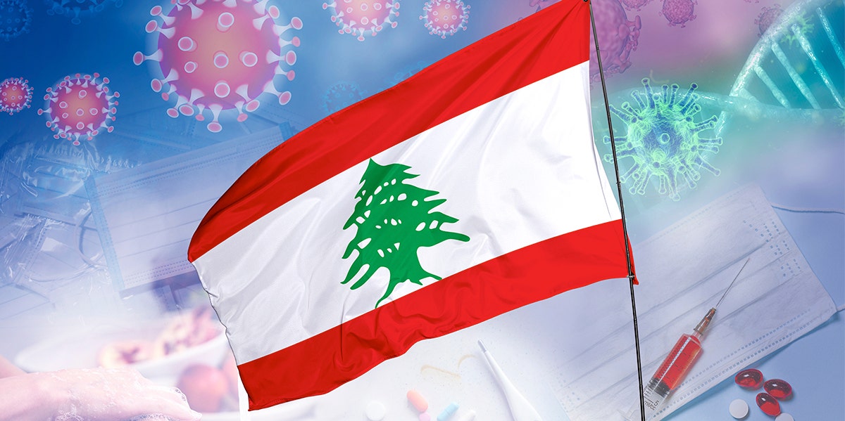 Lebanese flag and Covid-19