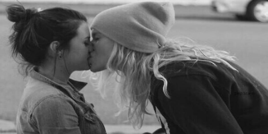 women kissing